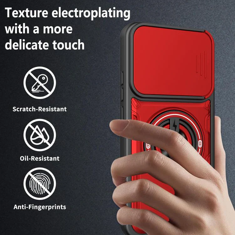 For Xiaomi 17 Multifunctional Sliding Camshield Ring Holder Phone Case(Orange) - Image 10