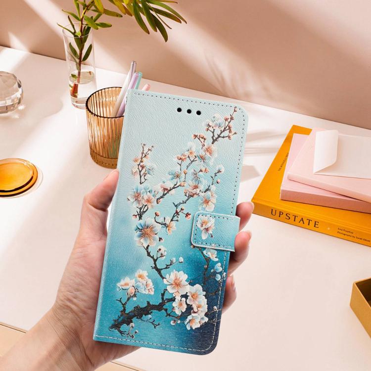 For Xiaomi 17 Painted Pattern Vegan Leather Phone Case with Strap(Plum Blossom) - Image 6