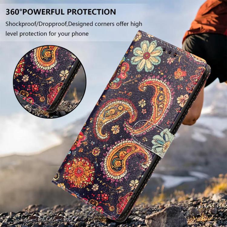 For Xiaomi 17 Pro CH002 Colored Drawing Buckle Clasp Vegan Leather Phone Case(Paisley Pattern) - Image 8