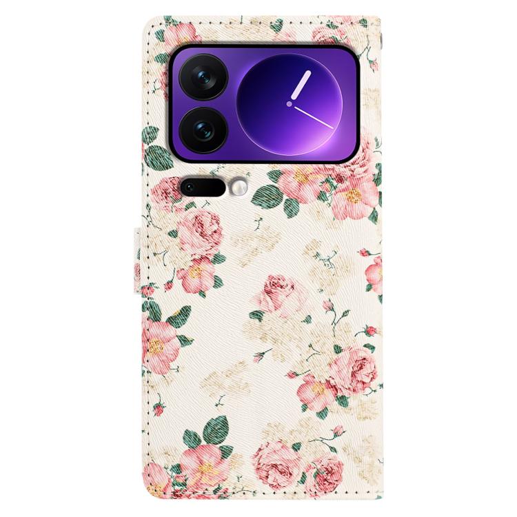 For Xiaomi 17 Pro CH002 Colored Drawing Buckle Clasp Vegan Leather Phone Case(Roses) - Image 3