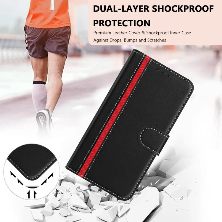 For Xiaomi 17 Pro Color Block Card Slots Vegan Leather Phone Case(Black) - Image 6