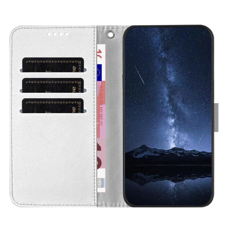 For Xiaomi 17 Pro Color Block Card Slots Vegan Leather Phone Case(Silver) - Image 3