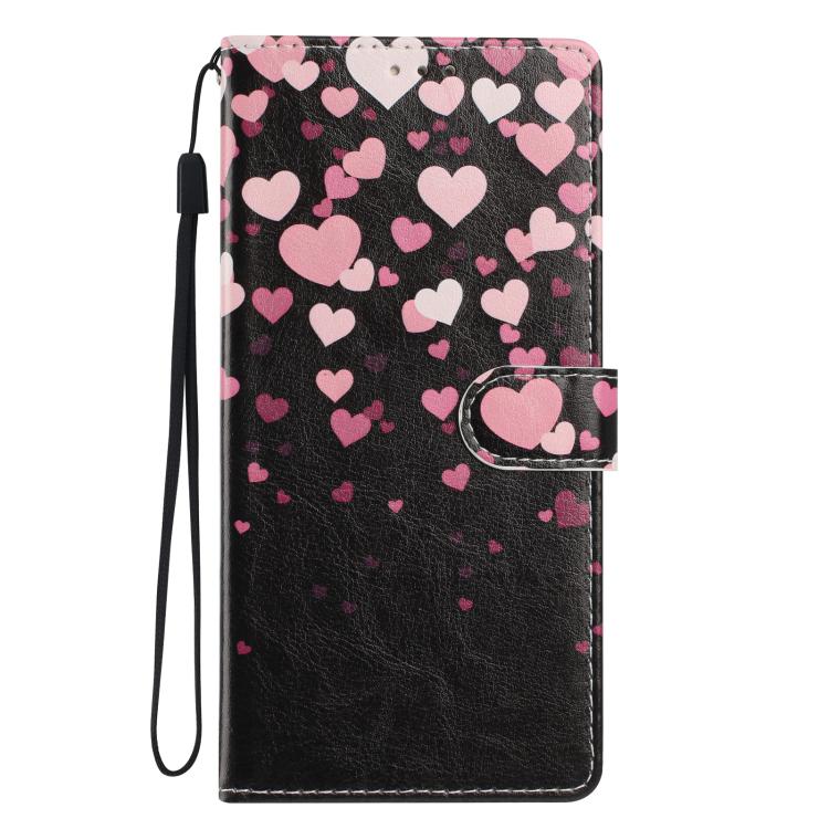 For Xiaomi 17 Pro Colorful Painting Vegan Leather Phone Case with Lanyard(Hearts) - Image 2
