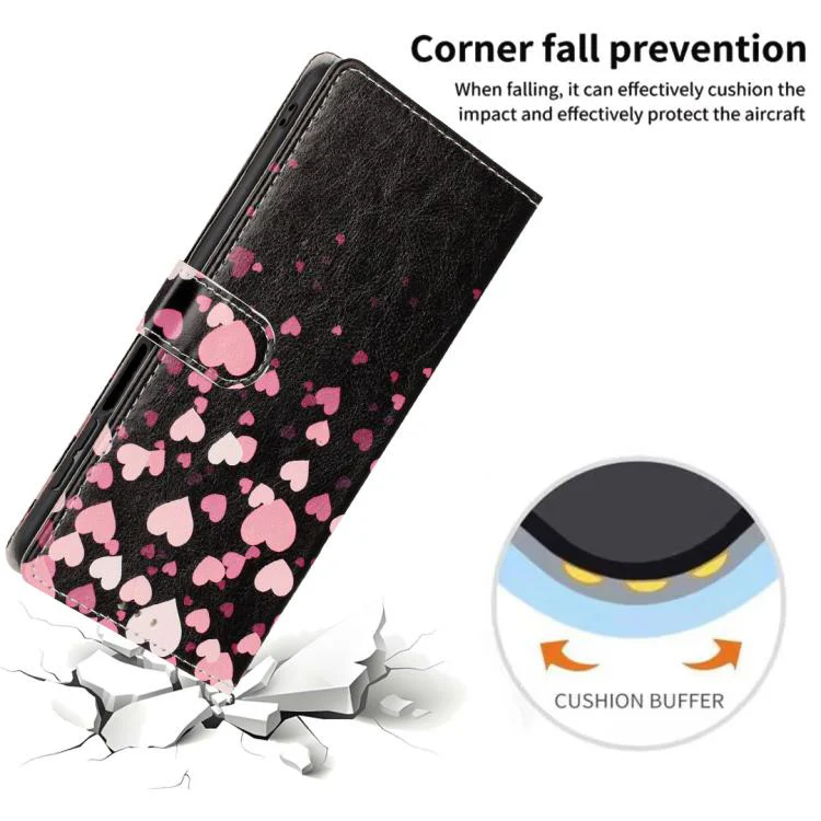 For Xiaomi 17 Pro Colorful Painting Vegan Leather Phone Case with Lanyard(Hearts) - Image 4