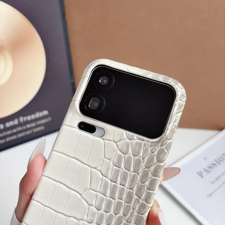 For Xiaomi 17 Pro Gradient Crocodile Texture PU Hybrid PC Phone Case(Top to Bottom Dark Grey White) - Image 6