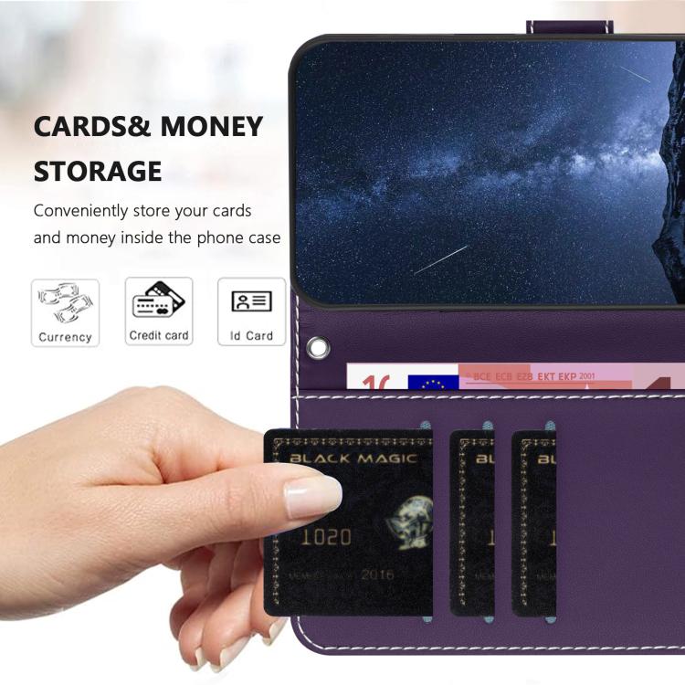 For Xiaomi 17 Pro Max Color Block Card Slots Vegan Leather Phone Case(Purple) - Image 5