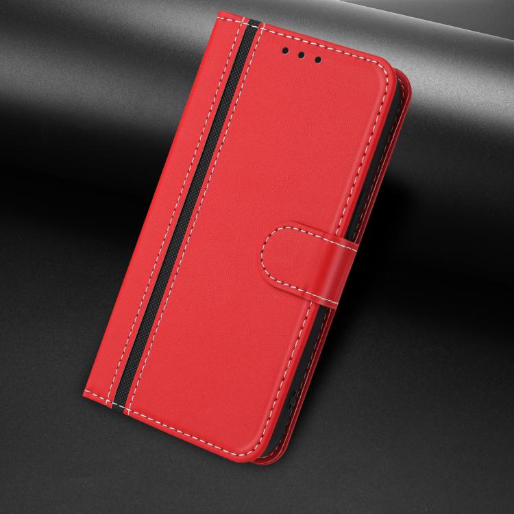 For Xiaomi 17 Pro Max Color Block Card Slots Vegan Leather Phone Case(Red) - Image 2