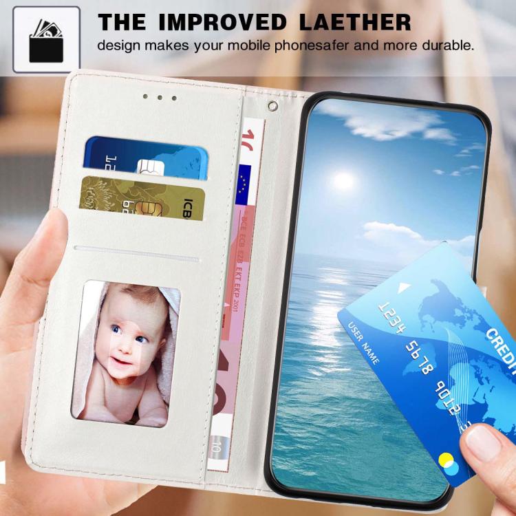 For Xiaomi 17 Pro Max Colorful Painting Vegan Leather Phone Case with Lanyard(Blue Background Flower) - Image 5