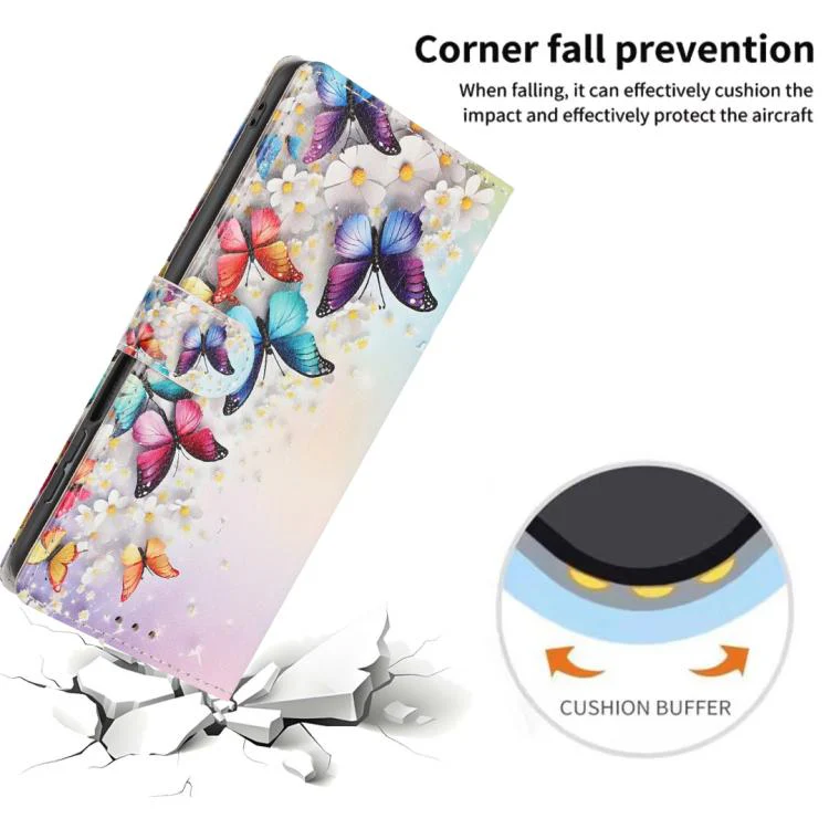 For Xiaomi 17 Pro Max Colorful Painting Vegan Leather Phone Case with Lanyard(Colorful Butterflies) - Image 4