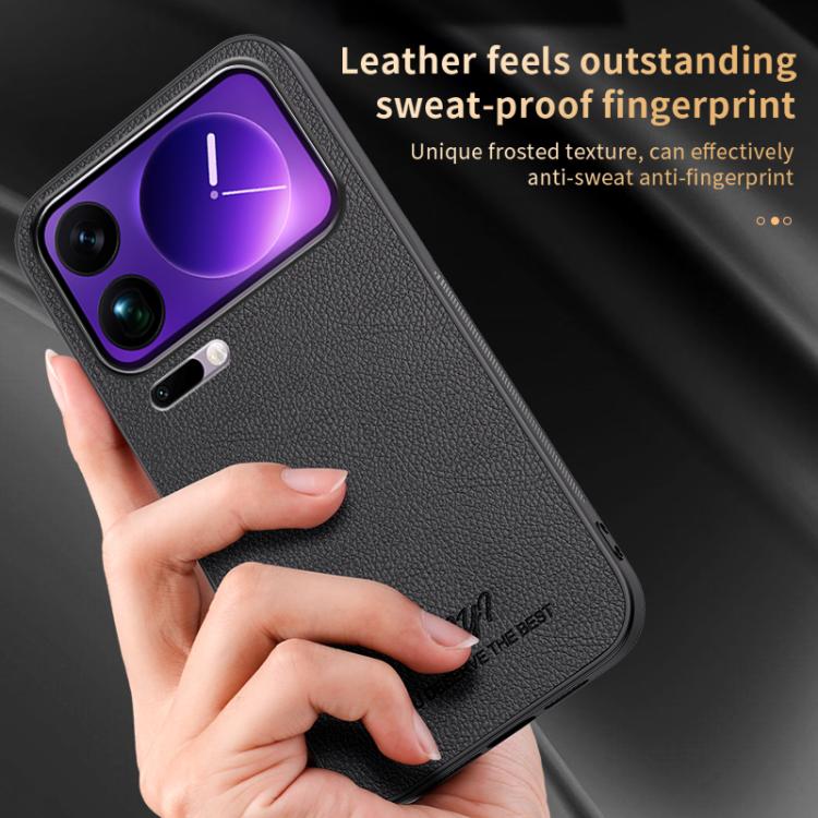 For Xiaomi 17 Pro Max HUIYI Leather Magnetic Phone Case(Black) - Image 3