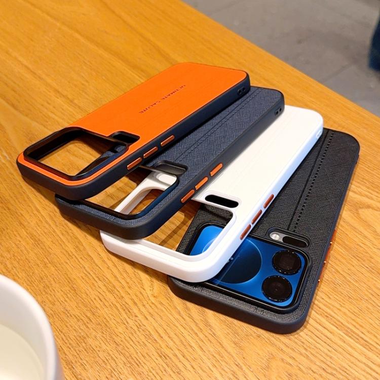For Xiaomi 17 Pro Max Metal Camera Lens Frame Buttons Vegan Leather Phone Case(Blue) - Image 4