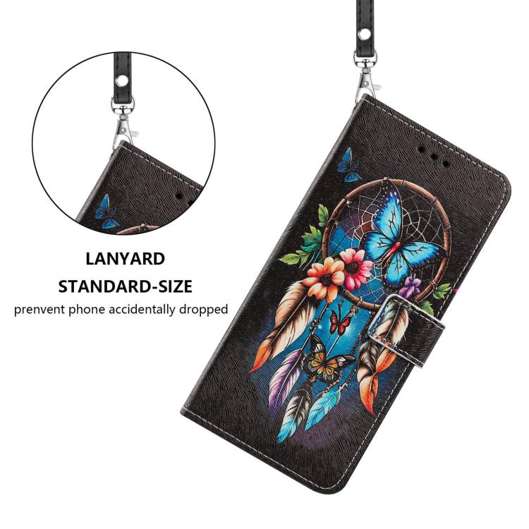 For Xiaomi 17 Pro Max Painted Pattern Vegan Leather Phone Case with Strap(Dreamcatcher) - Image 3