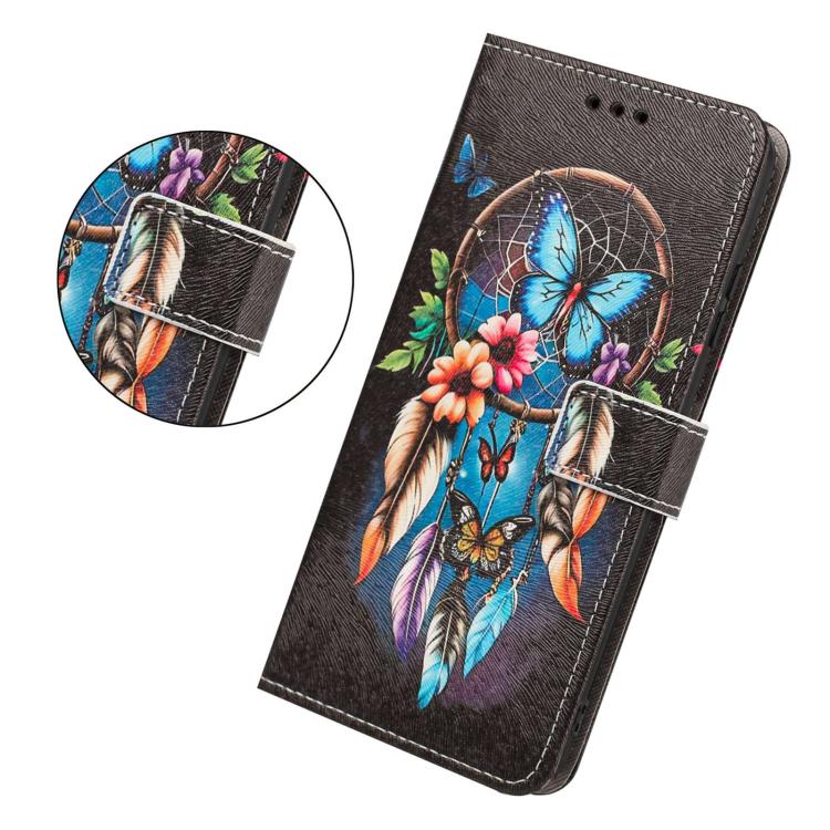 For Xiaomi 17 Pro Max Painted Pattern Vegan Leather Phone Case with Strap(Dreamcatcher) - Image 4
