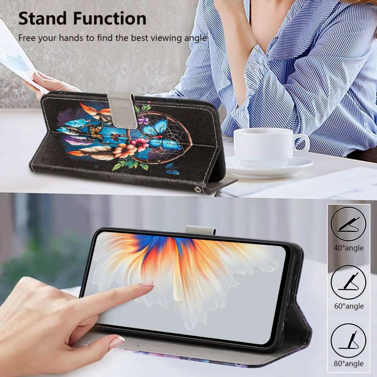 For Xiaomi 17 Pro Max Painted Pattern Vegan Leather Phone Case with Strap(Dreamcatcher) - Image 7
