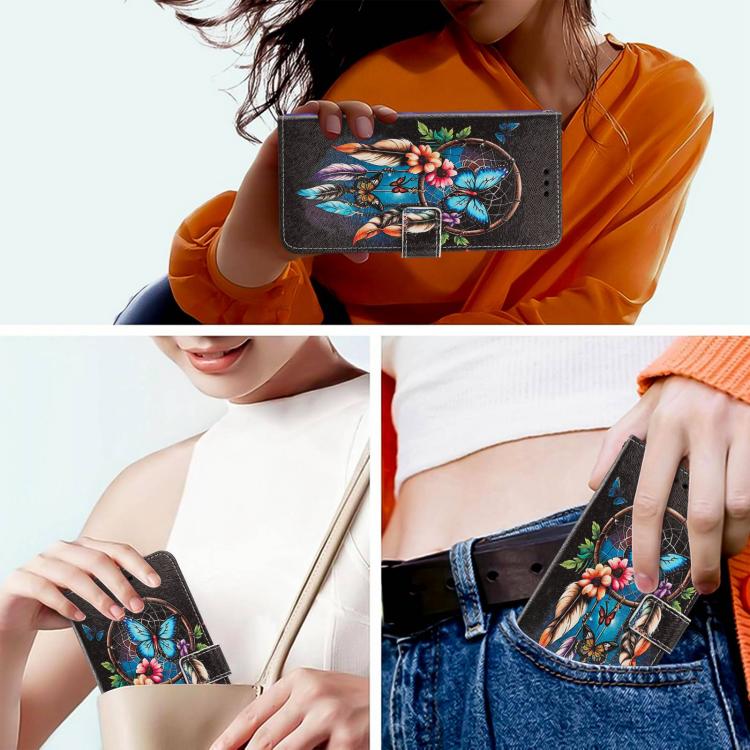 For Xiaomi 17 Pro Max Painted Pattern Vegan Leather Phone Case with Strap(Dreamcatcher) - Image 8