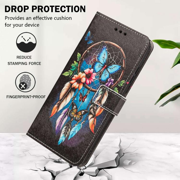 For Xiaomi 17 Pro Max Painted Pattern Vegan Leather Phone Case with Strap(Dreamcatcher) - Image 9