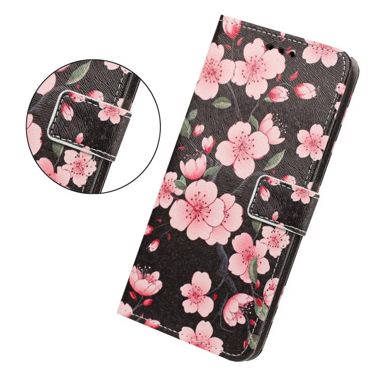 For Xiaomi 17 Pro Max Painted Pattern Vegan Leather Phone Case with Strap(Sakura) - Image 4