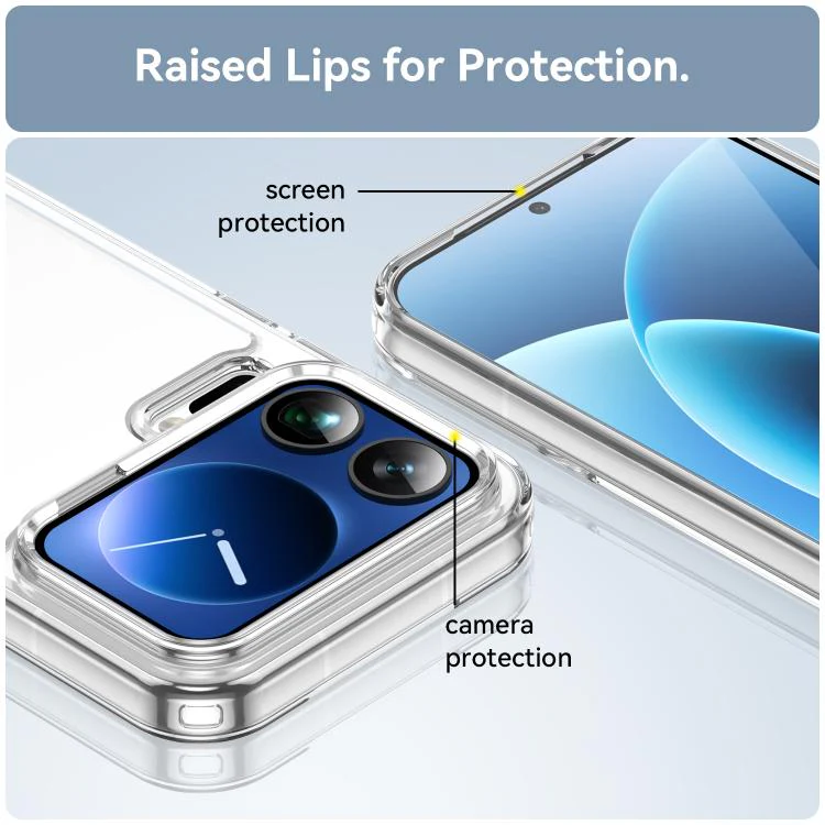 For Xiaomi 17 Pro Max WANLONFENG Electroplated Buttons TPU Acrylic Phone Case with Screen Protector(Black) - Image 6