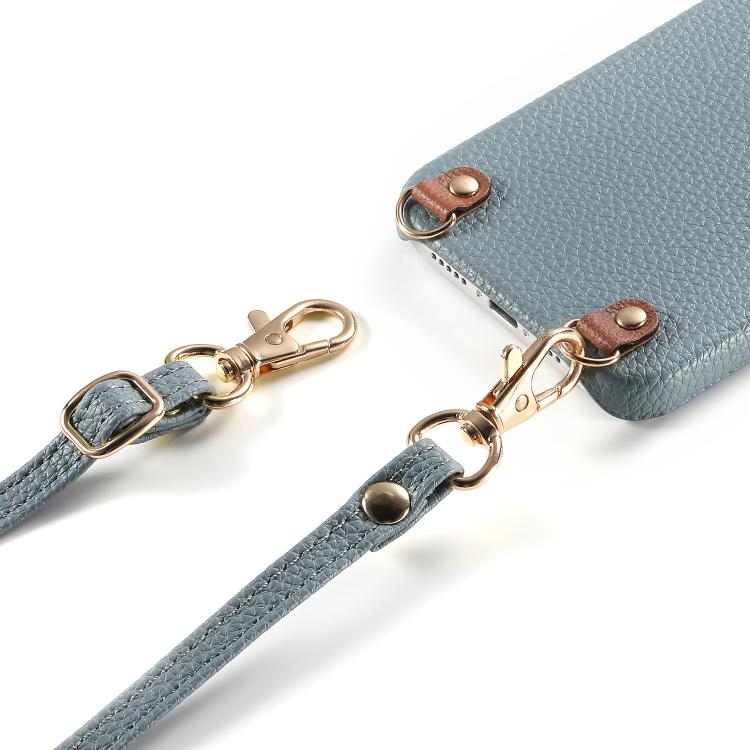 For Xiaomi 17 Pro Metal Buckle Crossbody Lanyard Litchi Texture PU Back Phone Case(Blue) - Image 3