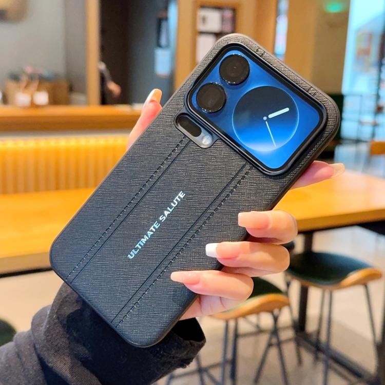 For Xiaomi 17 Pro Metal Camera Lens Frame Buttons Vegan Leather Phone Case(Black)