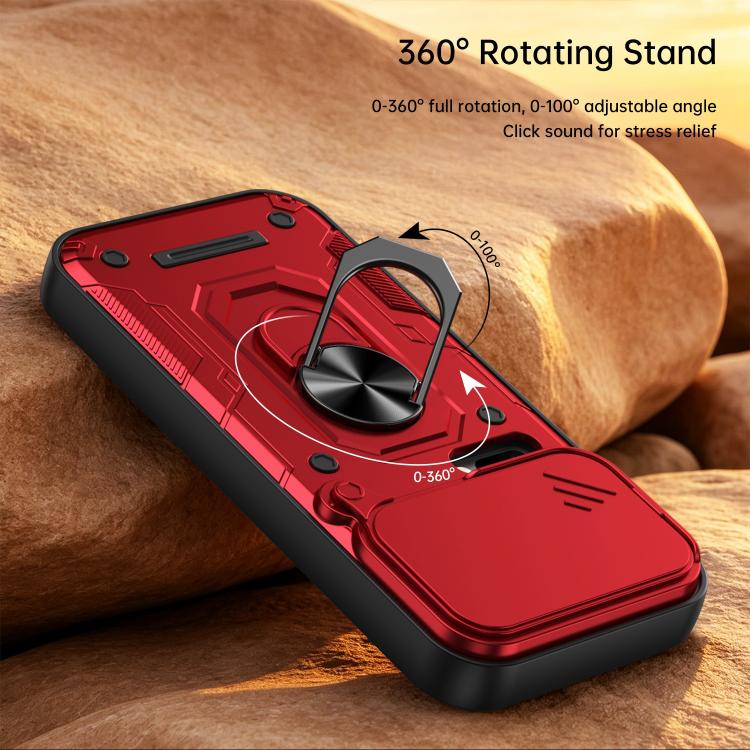 For Xiaomi 17 Pro Nanshan Armor Sliding Camshield Ring Holder Phone Case(Purple) - Image 3