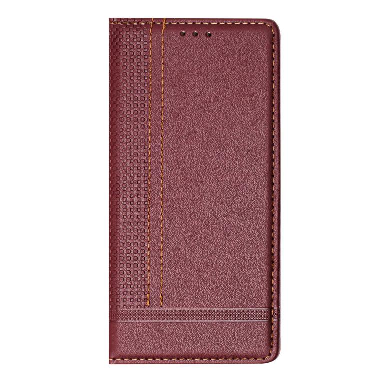 For Xiaomi 17 Pro Stitching Design Scratch-Resistant Vegan Leather Phone Case(Wine Red) - Image 2