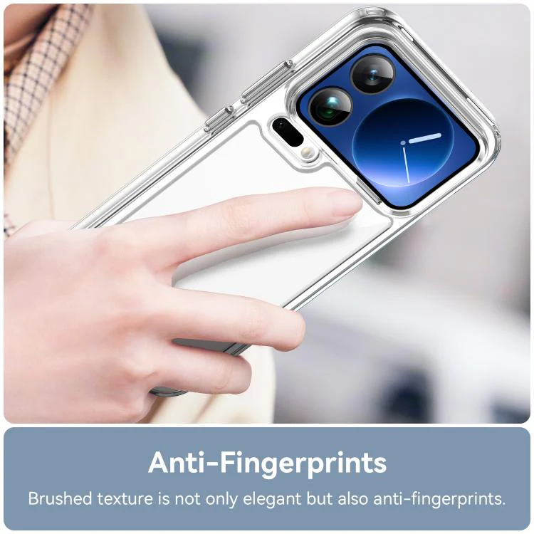 For Xiaomi 17 Pro WANLONFENG Electroplated Buttons TPU Acrylic Phone Case with Screen Protector(Transparent) - Image 5