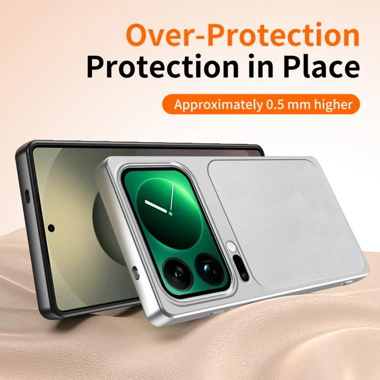 For Xiaomi 17 Pro WANLONFENG Lambskin Texture PC TPU Phone Case with 2pcs Screen Films(Black) - Image 5