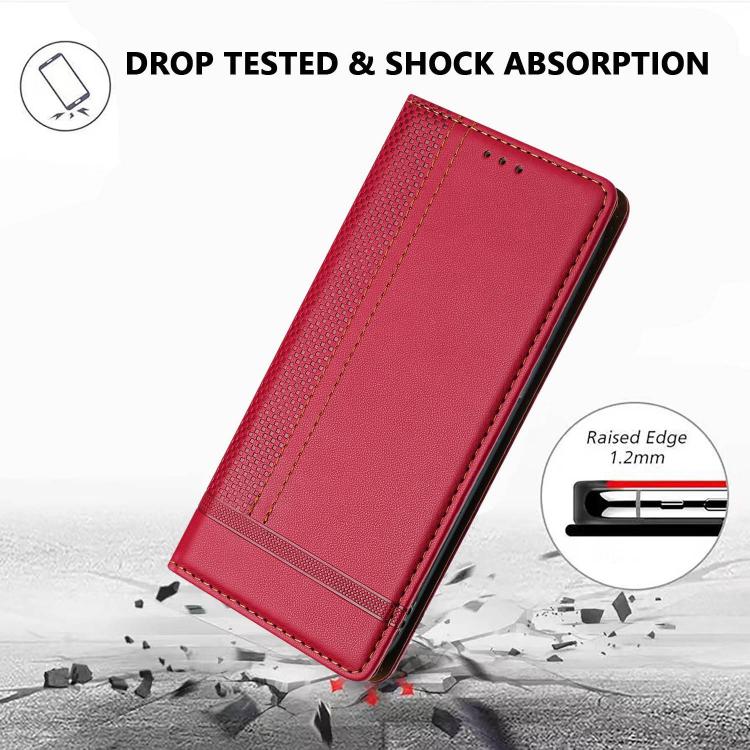 For Xiaomi 17 Stitching Design Scratch-Resistant Vegan Leather Phone Case(Red) - Image 7