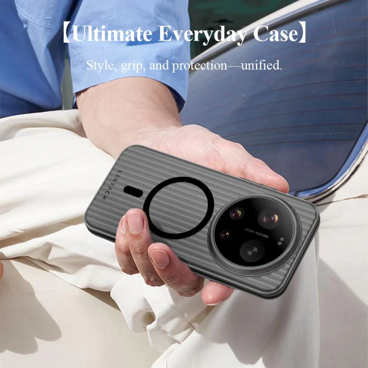 For Xiaomi 17 Ultra LeReach TOC Icicle Series Ice Mist Double-Sided Non-Slip Magnetic Phone Case(Black) - Image 11