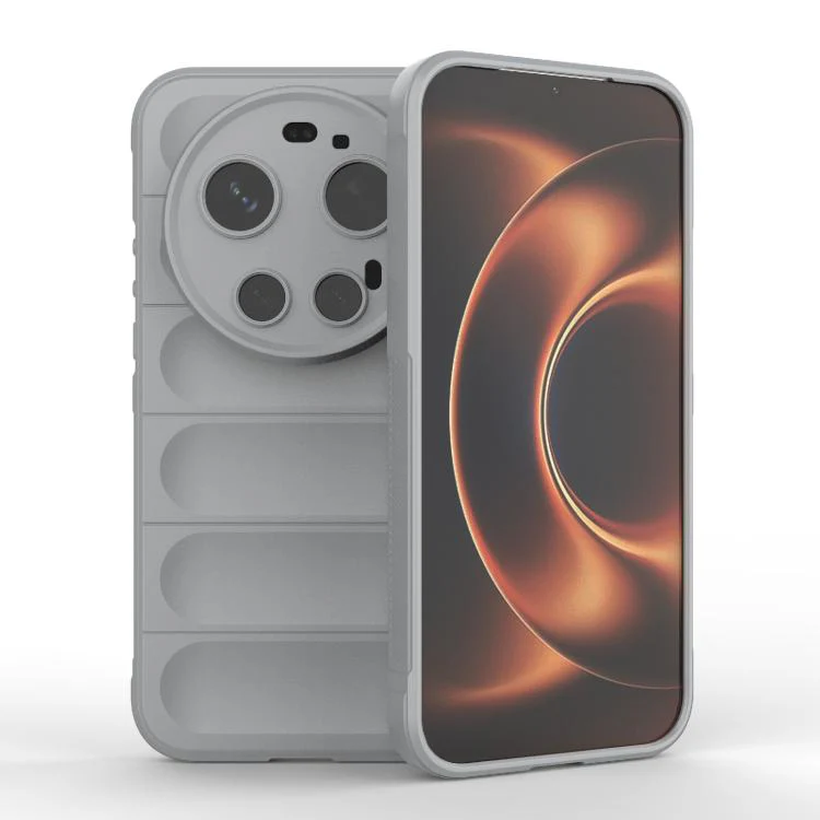 For Xiaomi 17 Ultra Magic Shield TPU + Flannel Phone Case(Grey)