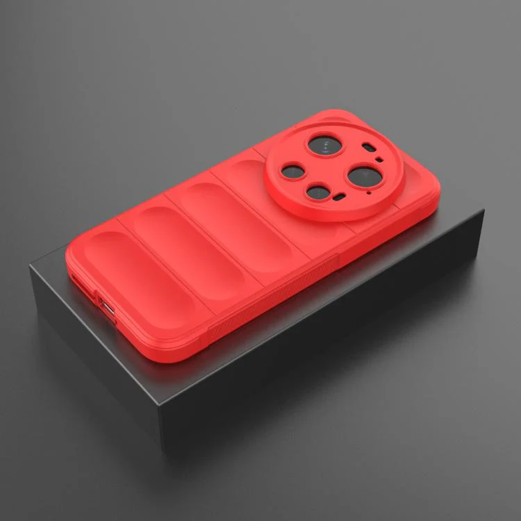 For Xiaomi 17 Ultra Magic Shield TPU + Flannel Phone Case(Red) - Image 2