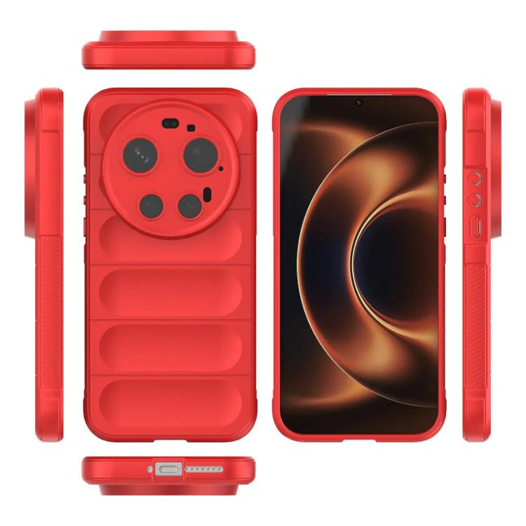 For Xiaomi 17 Ultra Magic Shield TPU + Flannel Phone Case(Red) - Image 3