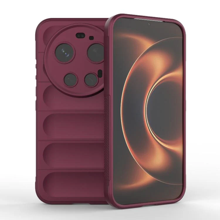 For Xiaomi 17 Ultra Magic Shield TPU + Flannel Phone Case(Wine Red)