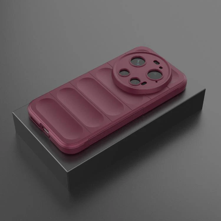 For Xiaomi 17 Ultra Magic Shield TPU + Flannel Phone Case(Wine Red) - Image 2