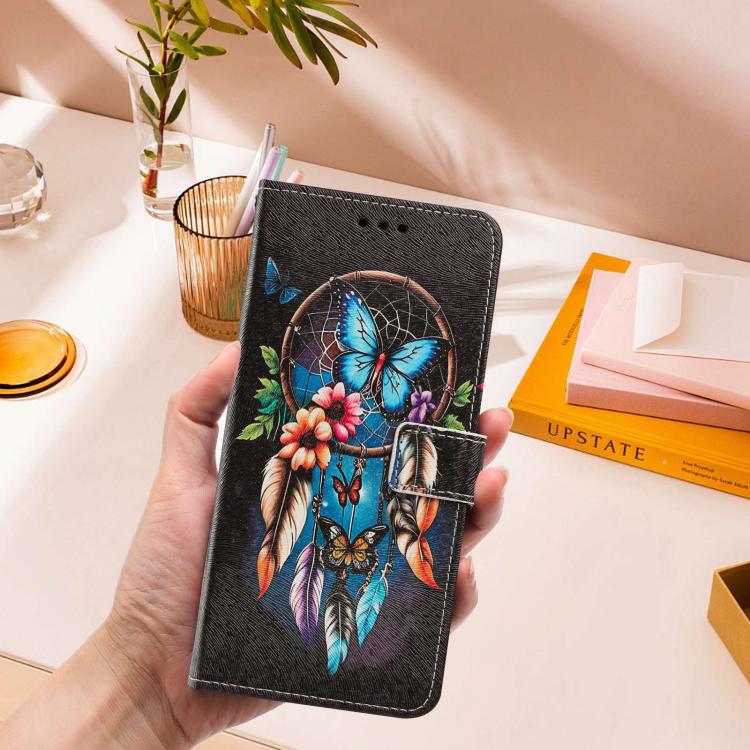 For Xiaomi 17 Ultra Painted Pattern Vegan Leather Phone Case with Strap(Dreamcatcher) - Image 6