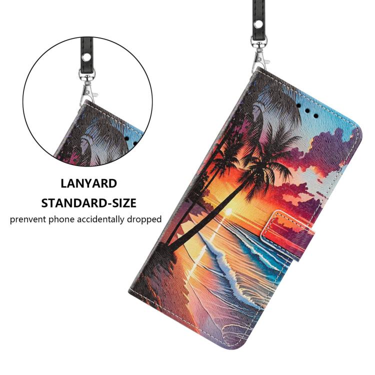 For Xiaomi 17 Ultra Painted Pattern Vegan Leather Phone Case with Strap(Hawaii) - Image 3