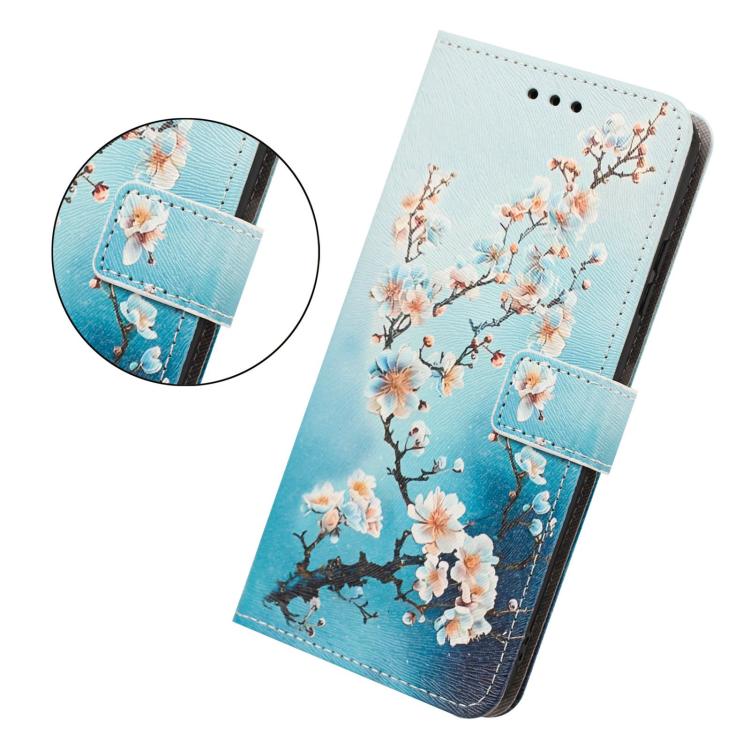 For Xiaomi 17 Ultra Painted Pattern Vegan Leather Phone Case with Strap(Plum Blossom) - Image 4