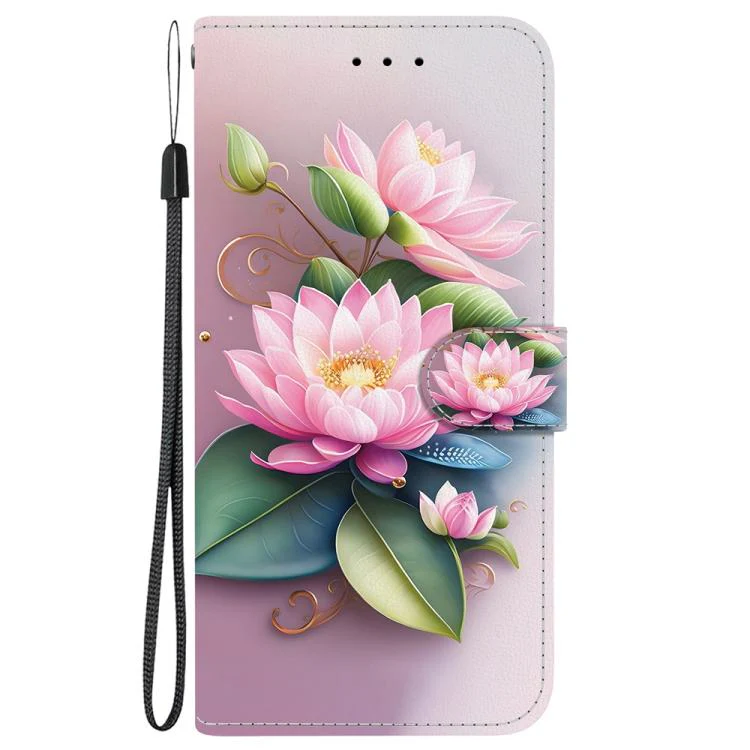 For Xiaomi 17T 5G Crystal Texture Colored Drawing Leather Phone Case(Lotus) - Image 2