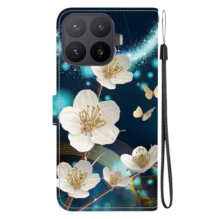 For Xiaomi 17T 5G Crystal Texture Colored Drawing Leather Phone Case(Magnolia) - Image 3