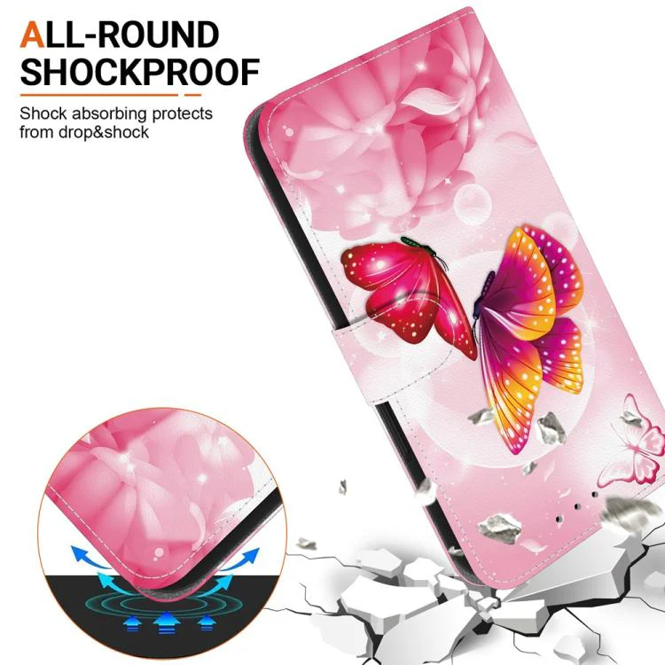 For Xiaomi 17T 5G Crystal Texture Colored Drawing Leather Phone Case(Pink Butterflies) - Image 5