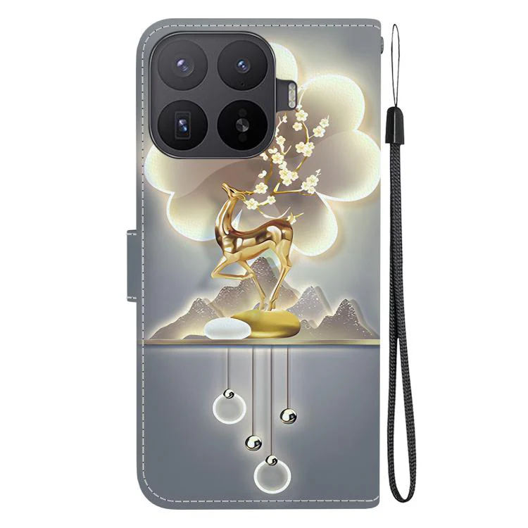 For Xiaomi 17T 5G Crystal Texture Colored Drawing Leather Phone Case(Sika Deer) - Image 3