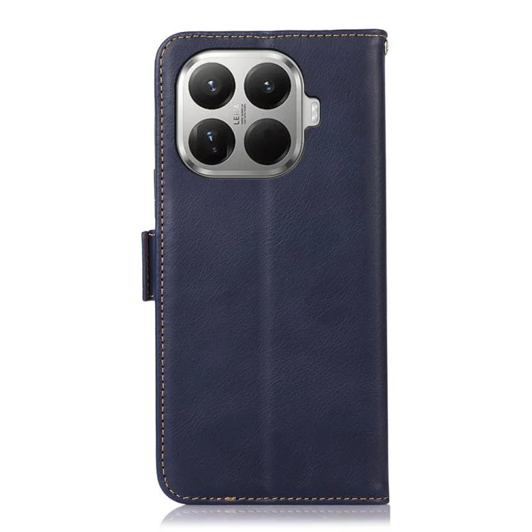 For Xiaomi 17T 5G Magnetic Crazy Horse Texture Genuine Leather RFID Phone Case(Blue) - Image 3