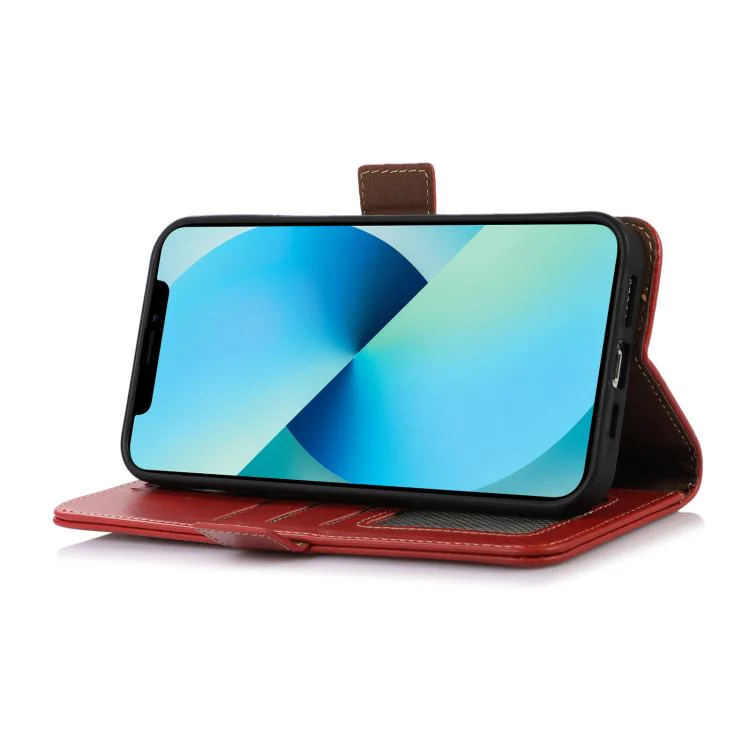 For Xiaomi 17T 5G Magnetic Crazy Horse Texture Genuine Leather RFID Phone Case(Red) - Image 7