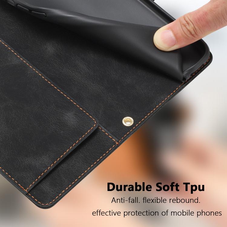 For Xiaomi 17T 5G Tulips Embossed Leather Phone Case with Lanyard(Black) - Image 9