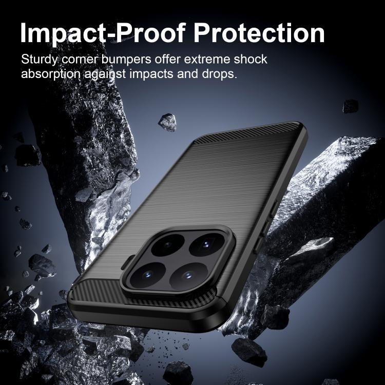 For Xiaomi 17T Pro 5G Carbon Fiber Brushed Texture TPU Phone Case(Black) - Image 4