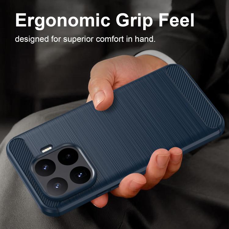 For Xiaomi 17T Pro 5G Carbon Fiber Brushed Texture TPU Phone Case(Blue) - Image 2