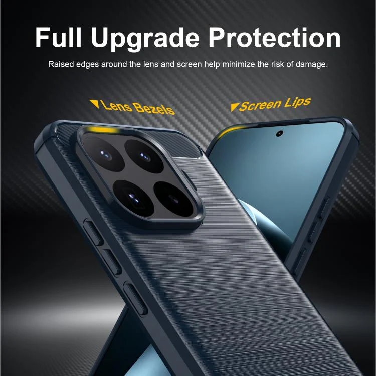 For Xiaomi 17T Pro 5G Carbon Fiber Brushed Texture TPU Phone Case(Blue) - Image 3