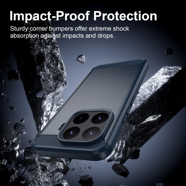 For Xiaomi 17T Pro 5G Carbon Fiber Brushed Texture TPU Phone Case(Blue) - Image 4