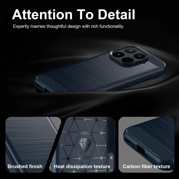 For Xiaomi 17T Pro 5G Carbon Fiber Brushed Texture TPU Phone Case(Blue) - Image 6